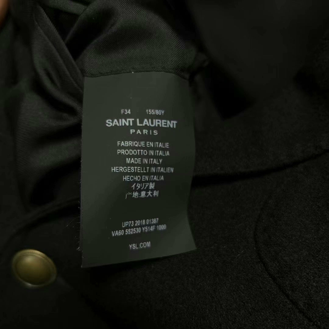 Saint Laurent Black Wool Embroidered Blazer