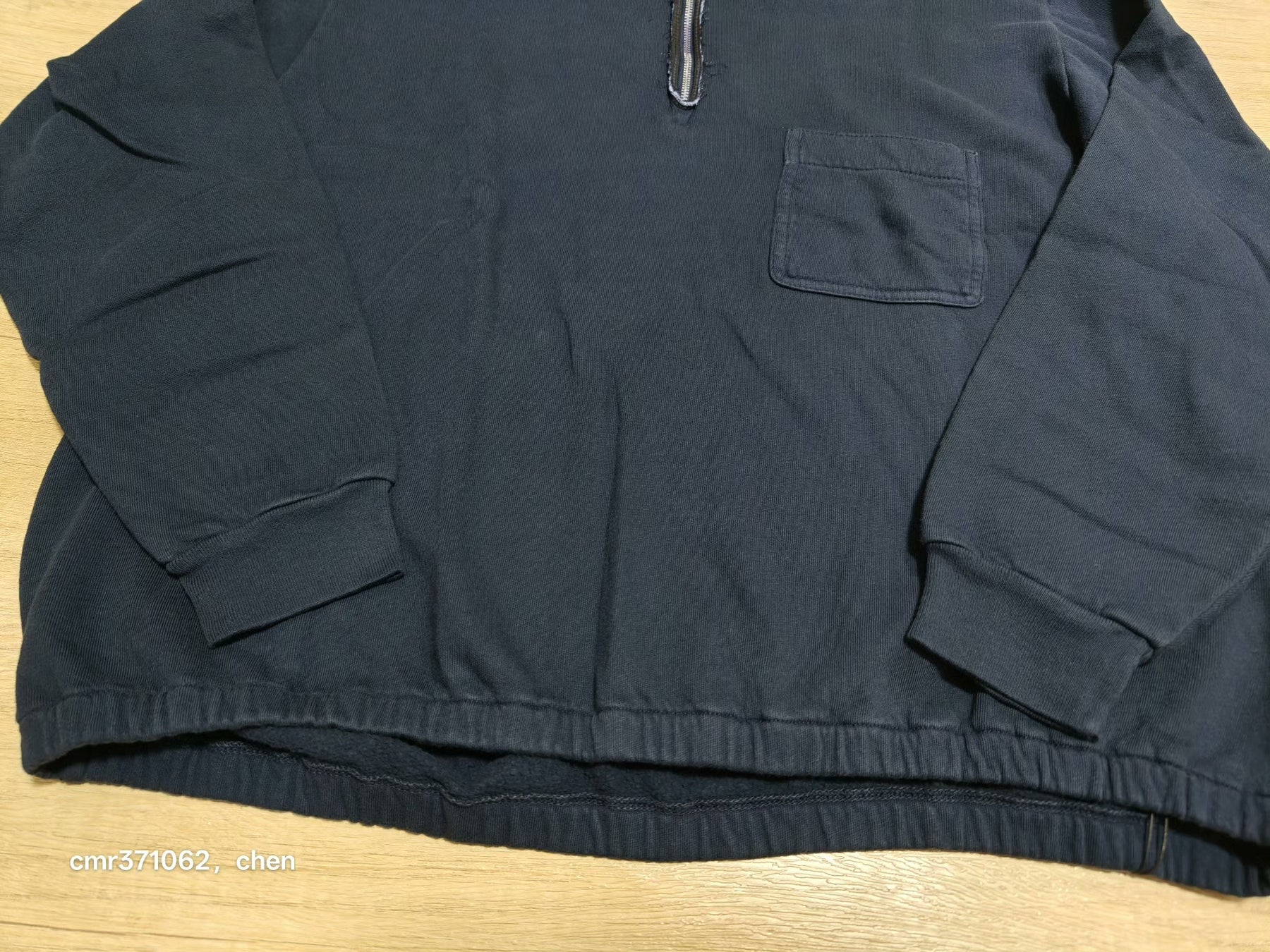a.presse 26ss Vintage Half Zip Sweatshirt