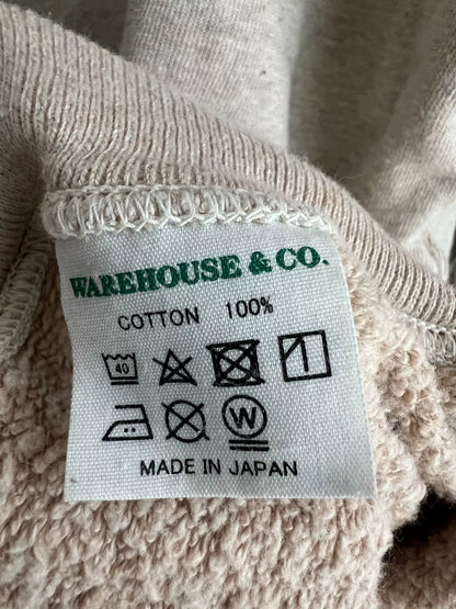 vintage high-neck plush sweatshirt in oatmeal