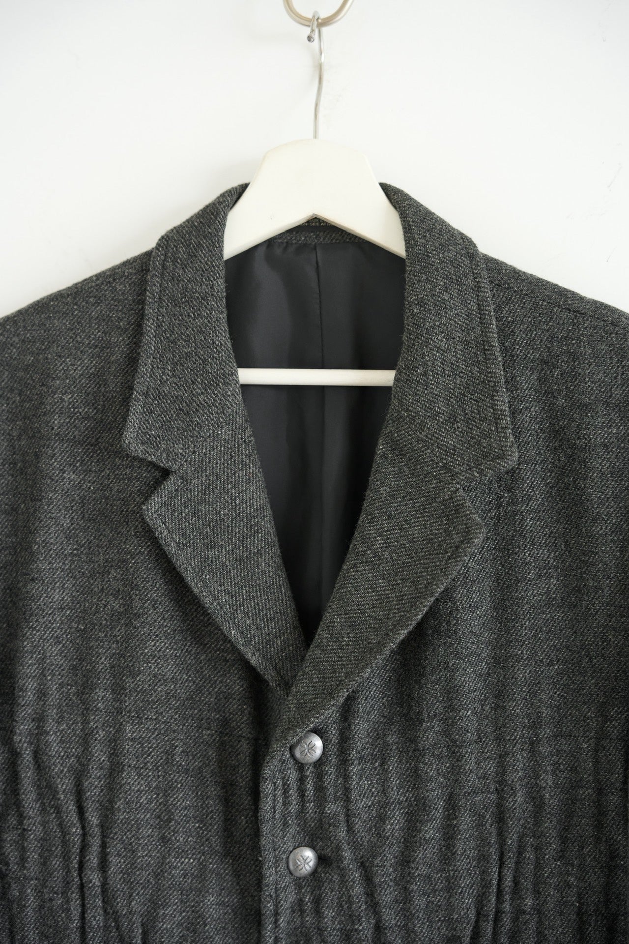 Yohji Yamamoto 05AW Pleated Silver Buckle Blazer