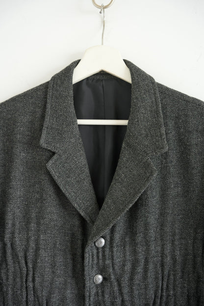 Yohji Yamamoto 05AW Pleated Silver Buckle Blazer