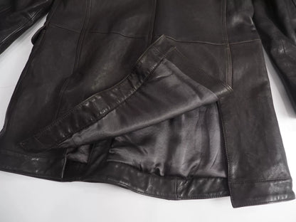 Giorgio Armani Brown Lambskin Double-Breasted Coat