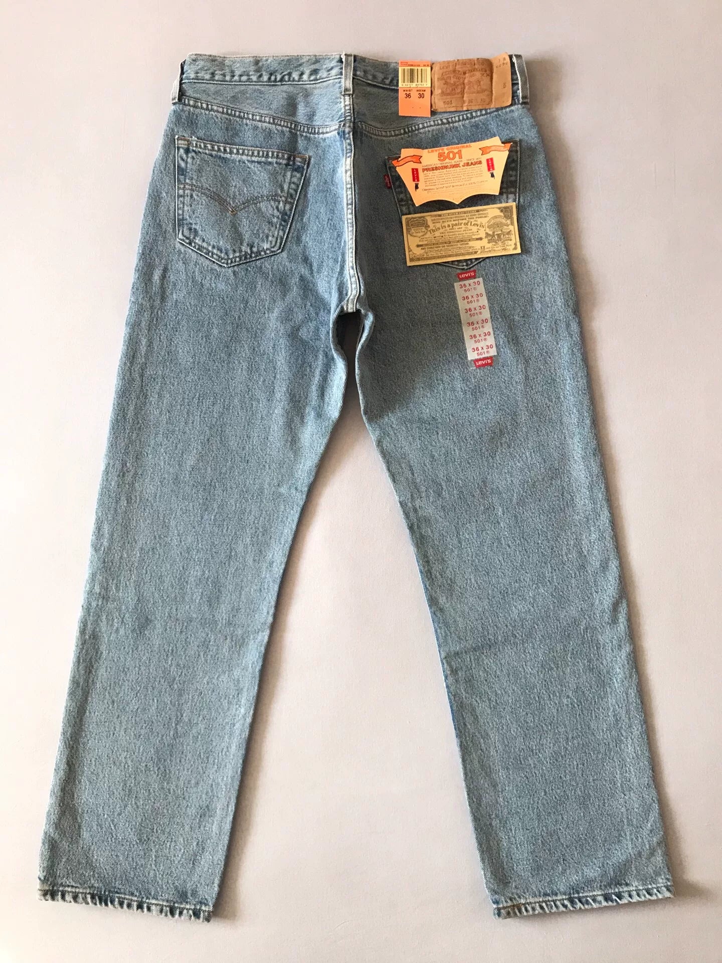 Levi's 501 Washed Blue Jeans W36L30