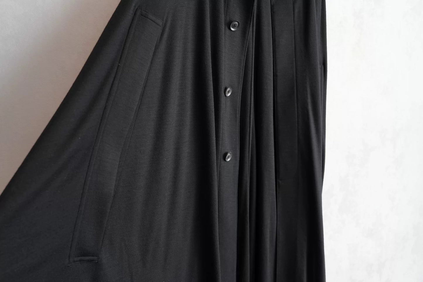 black wool cape coat by Yohji Yamamoto