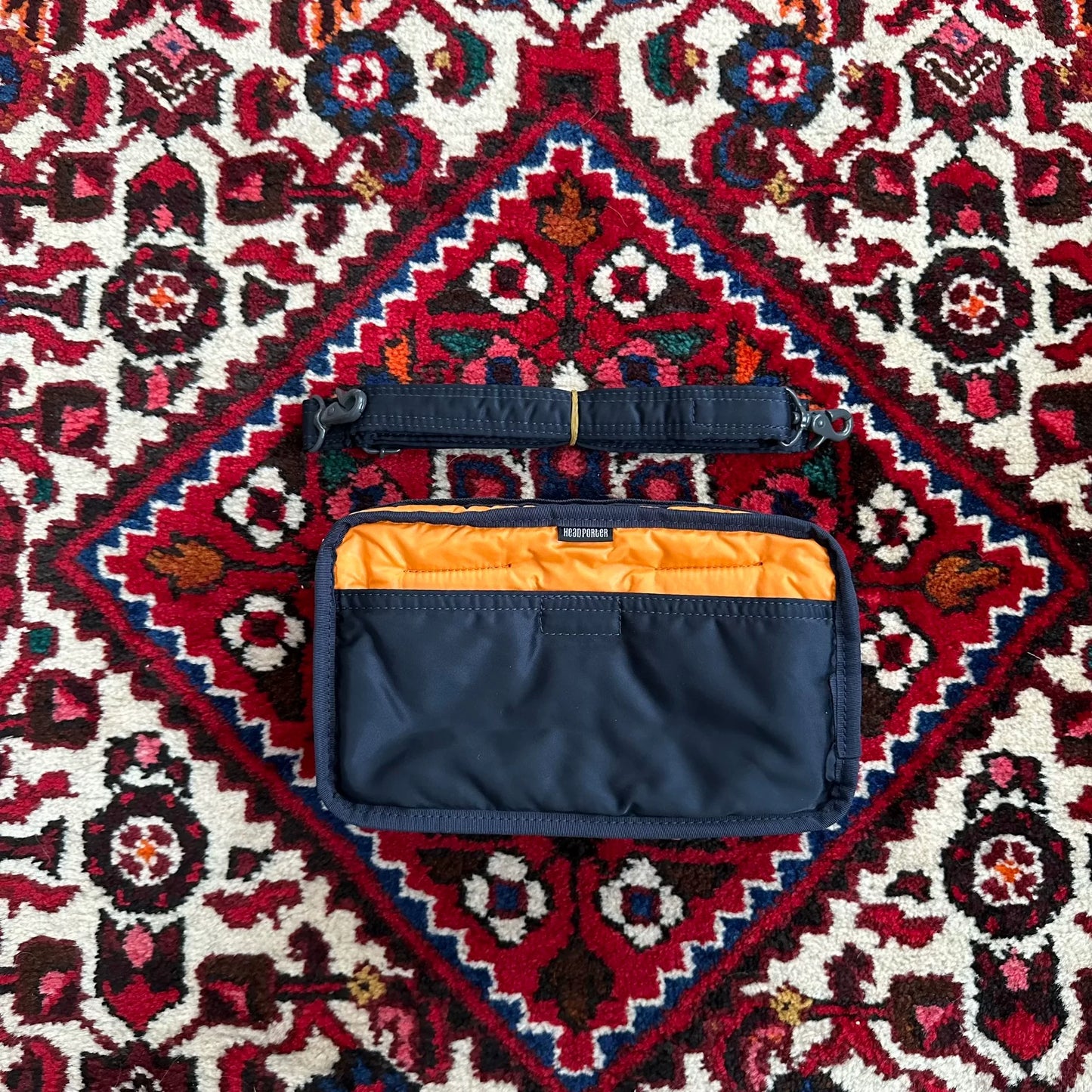 head porter navy crossbody shoulder bag