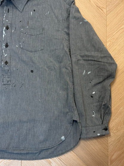 VISVIM 1910 P.O. Gray Paint Splatter Shirt