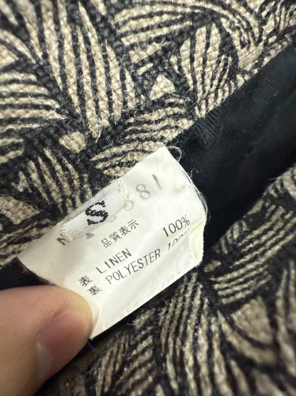 unique patterned cropped denim pants