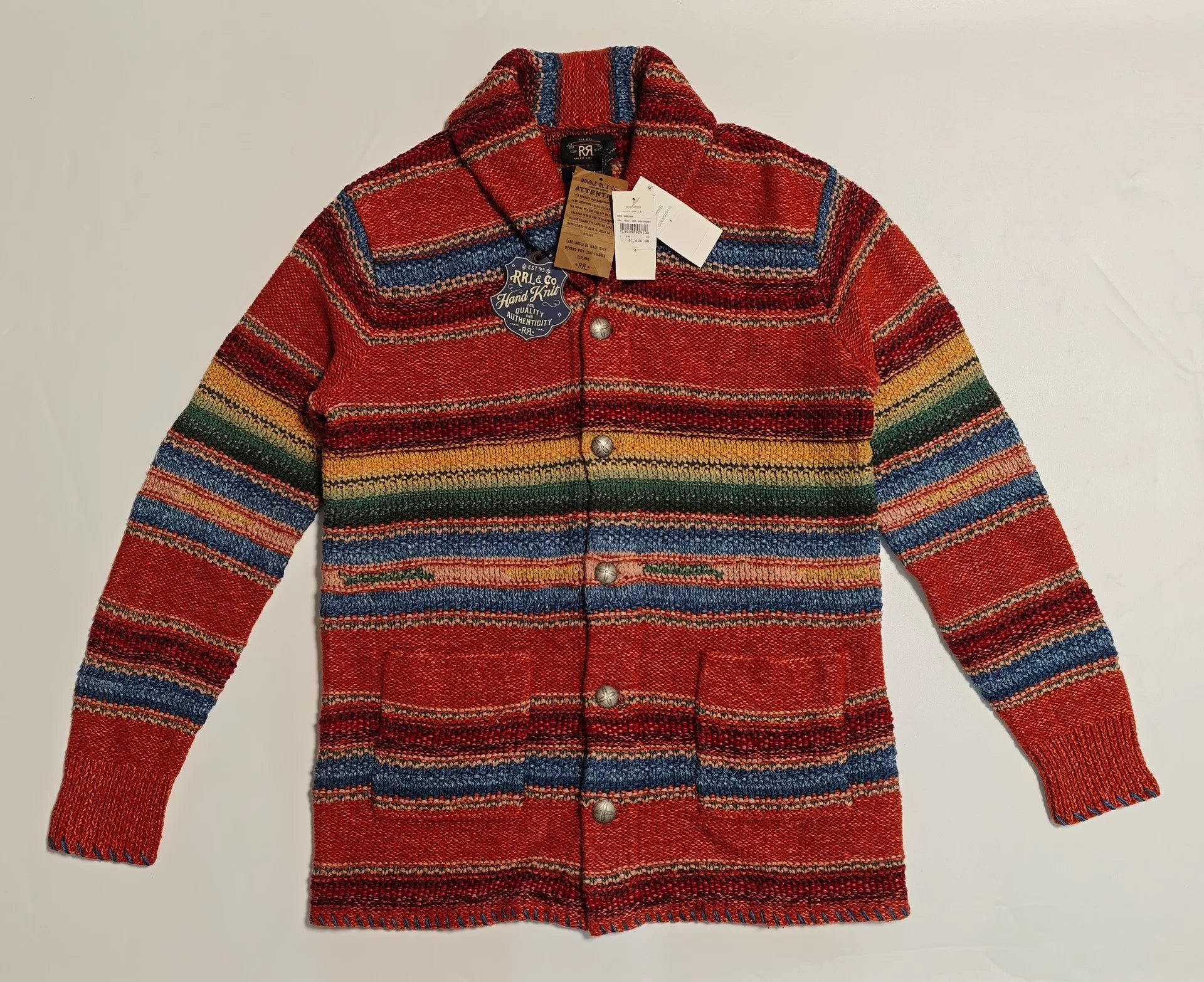 Ralph Lauren RRL Hand-Knitted Cardigan Sweater