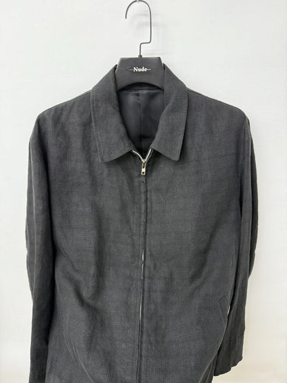 y's for men linen texture collar jacket