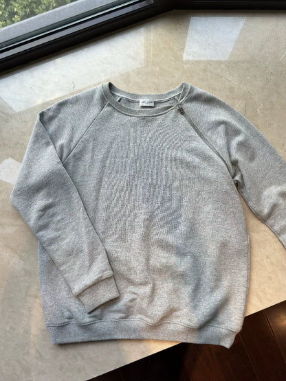 Saint Laurent Men's Zip Round Neck Top
