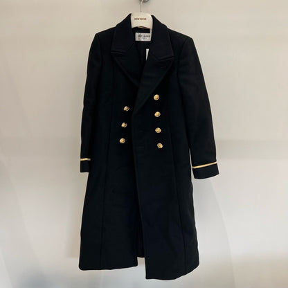 Saint Laurent YSL Runway Gold Button Wool Coat