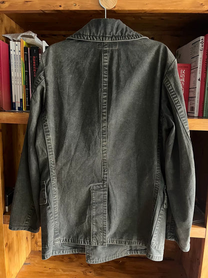 Double RRL Navy Windbreaker Coat