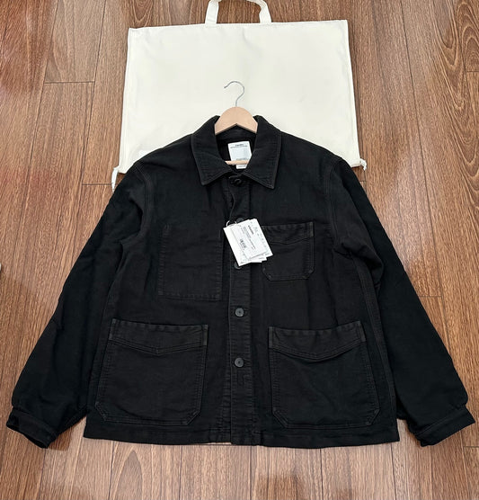 visvim travail coverall moleskin jacket black