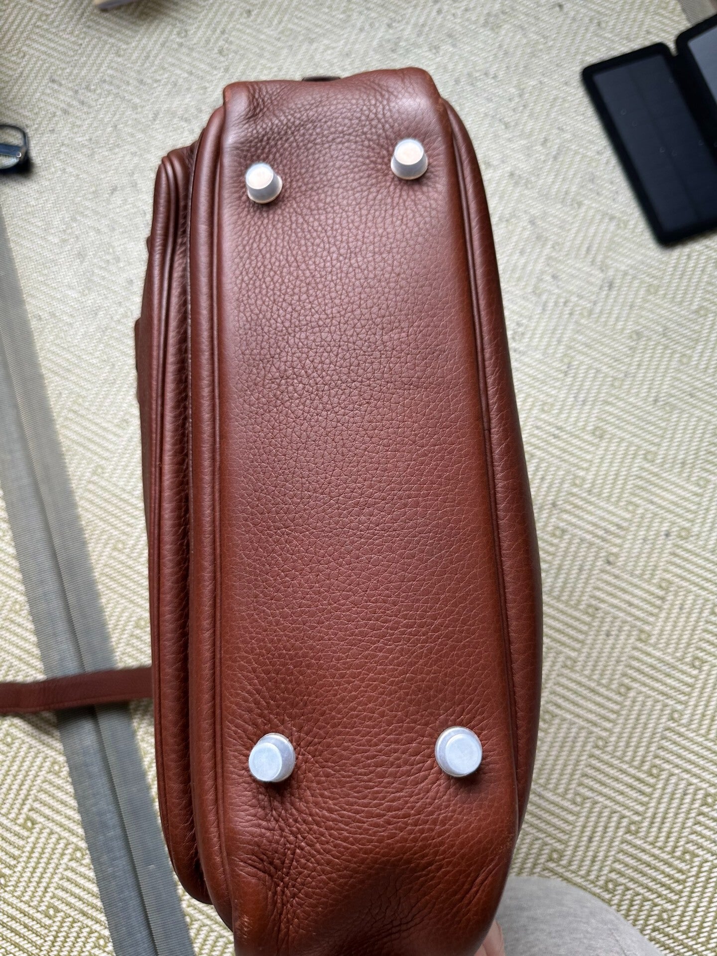 hermes brown leather briefcase in excellent condition