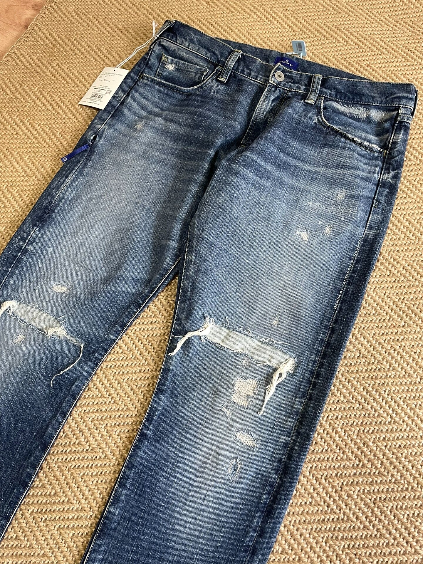 Vanquish Fragment Lightning Distressed Washed Denim