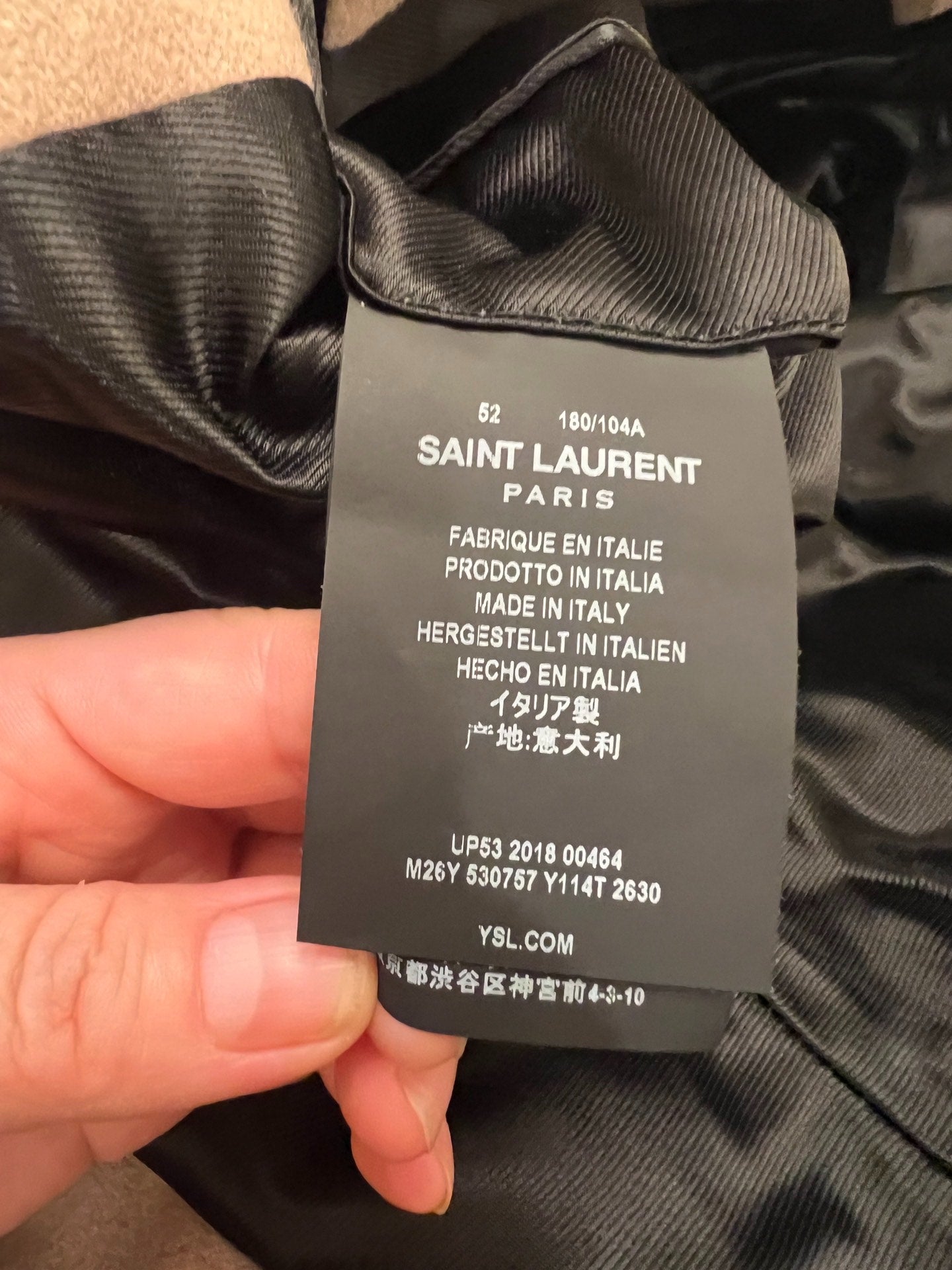 Saint Laurent Cashmere Wool Blend Coat