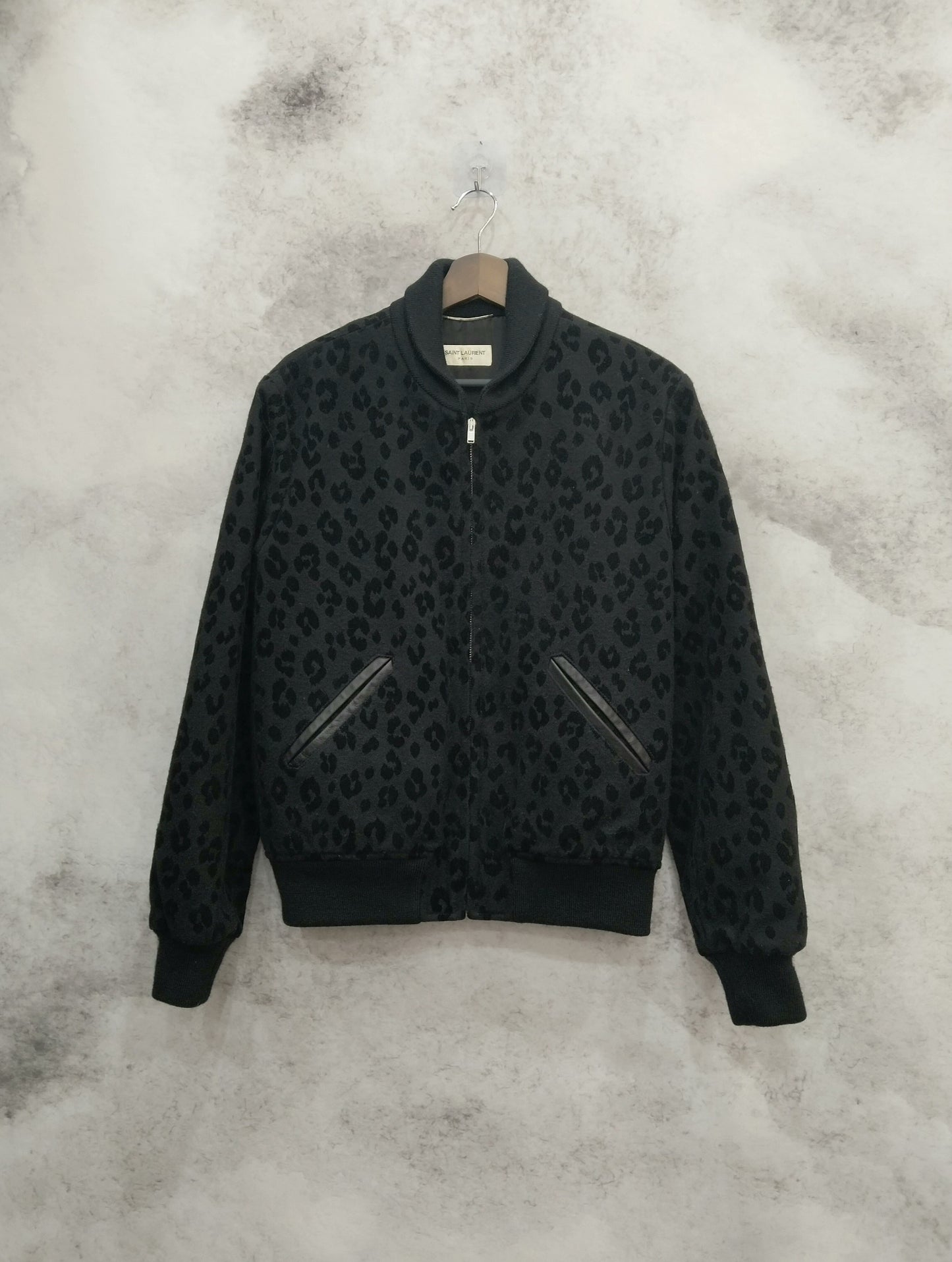 Saint Laurent Leopard Print Bomber Jacket