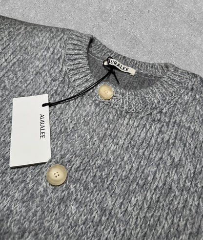 AURALEE AW25 Wool-Alpaca Round Neck Knit