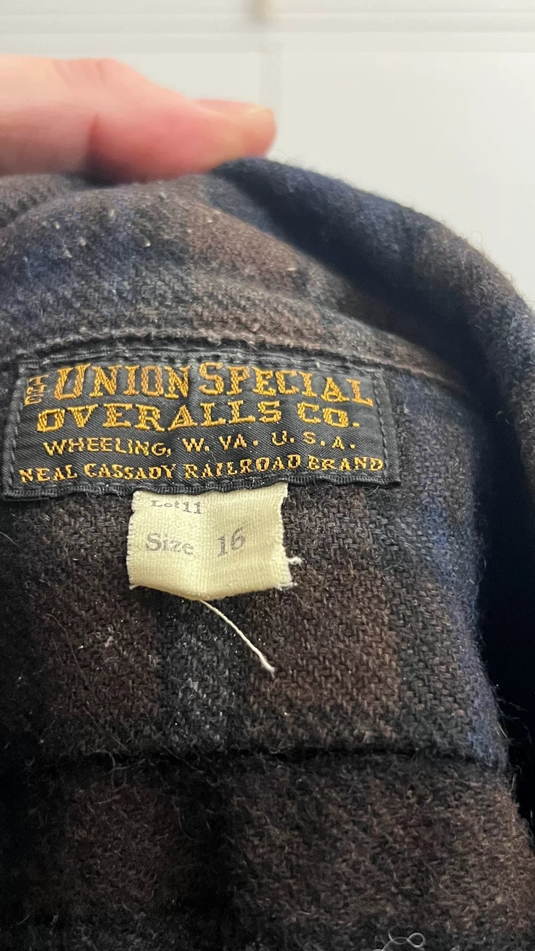 Freewheelers Wool Plaid Shirt 16 Size