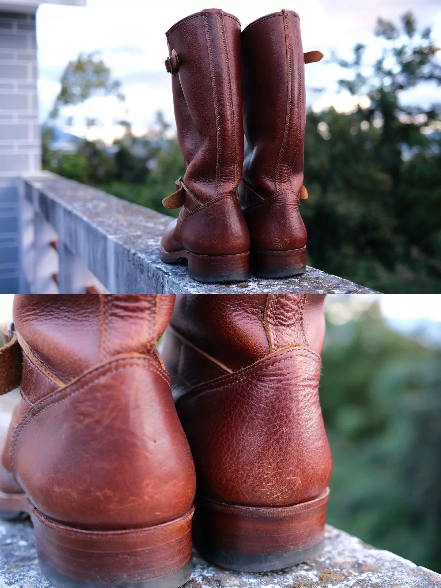 AT LAST&co Timeworn Engineer Boots