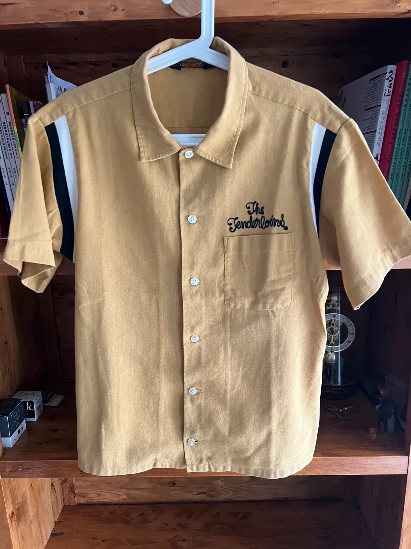 vintage tenderloin yellow bowling short sleeve shirt