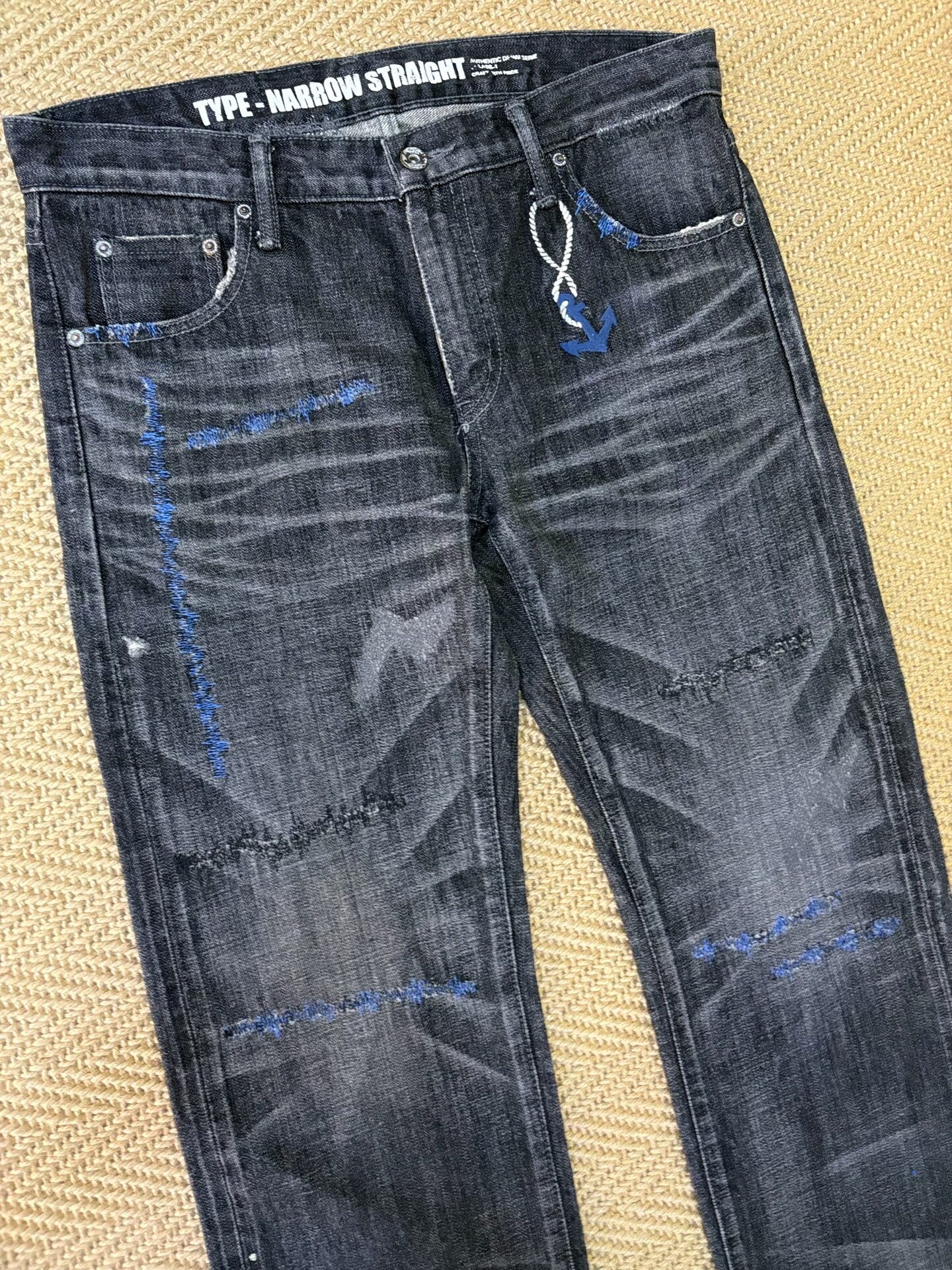 Neighborhood Blue Knife Cut Denim Pants