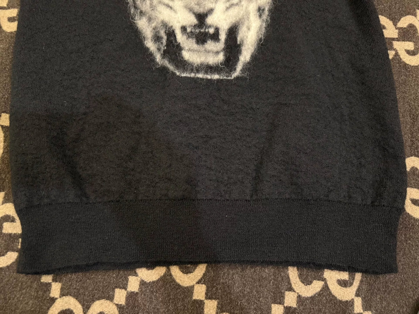 Saint Laurent Tiger Head Black Sweater