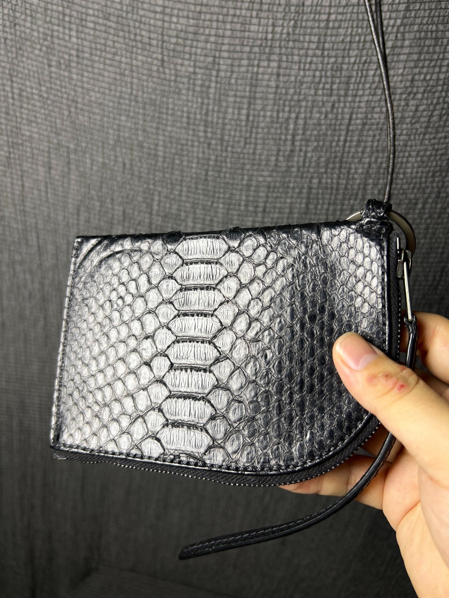 Rick Owens 13FW Snake Skin Neck Card Holder