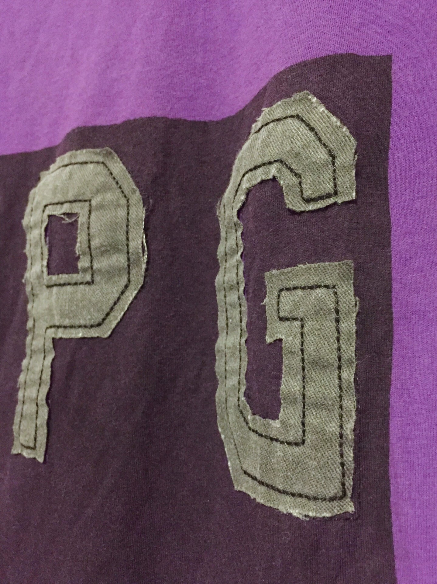 Jean Paul Gaultier Purple Denim Patch T-shirt