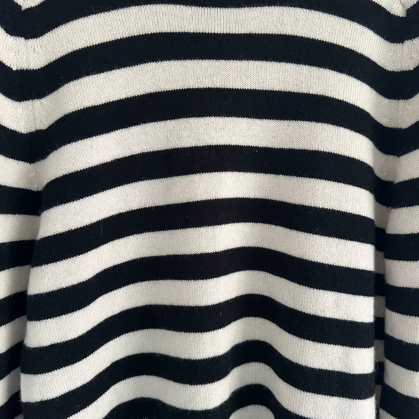 Saint Laurent Black White Striped Turtleneck