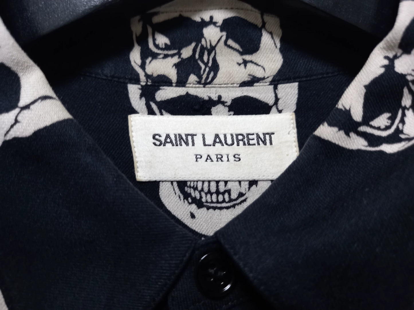 Saint Laurent 15SS Skull Print Shirt