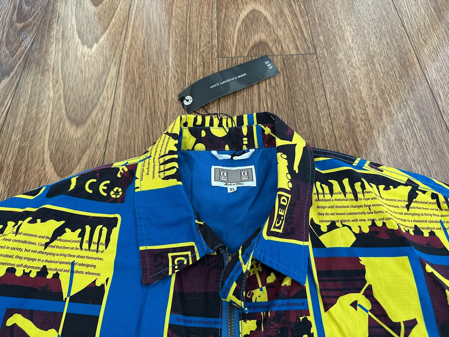 c.e cavempt card 2 zip jacket