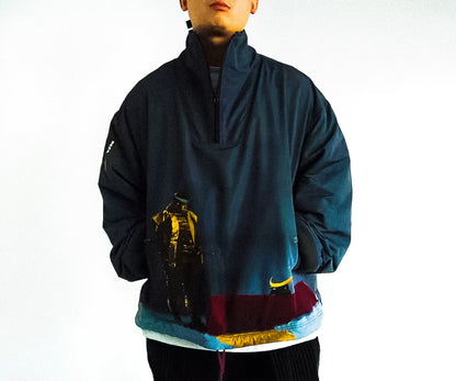 undercover windproof zip jacket with spider image