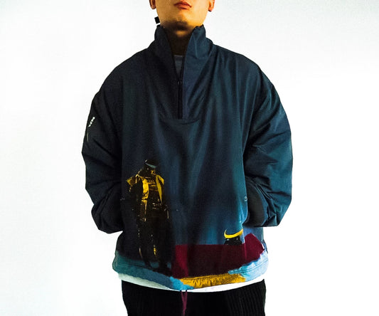 undercover windproof zip jacket with spider image