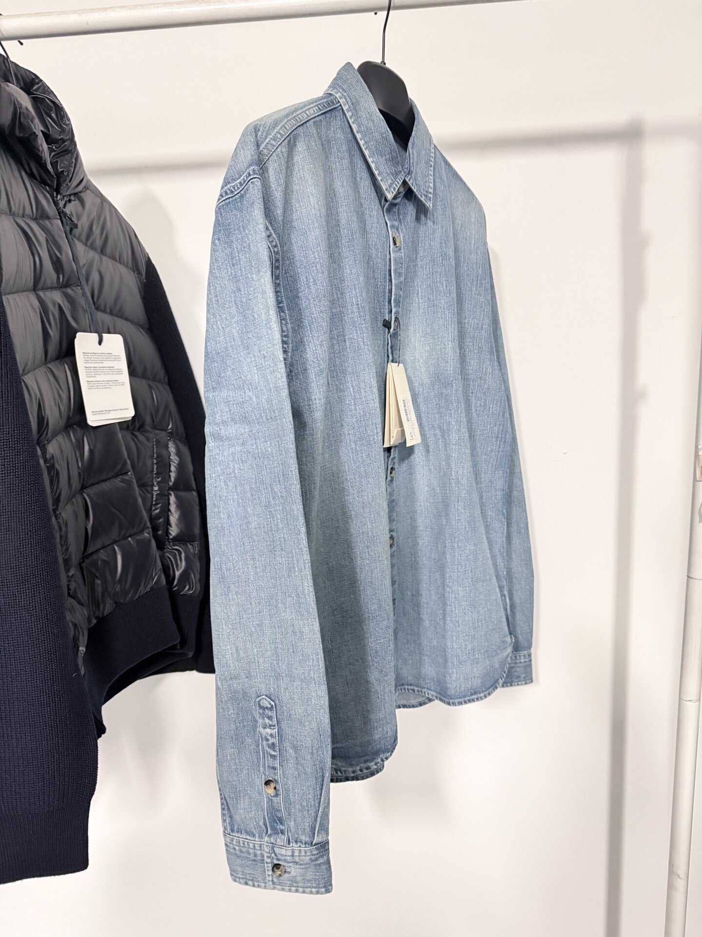 Saint Laurent SS25 Pointed Collar Denim Shirt