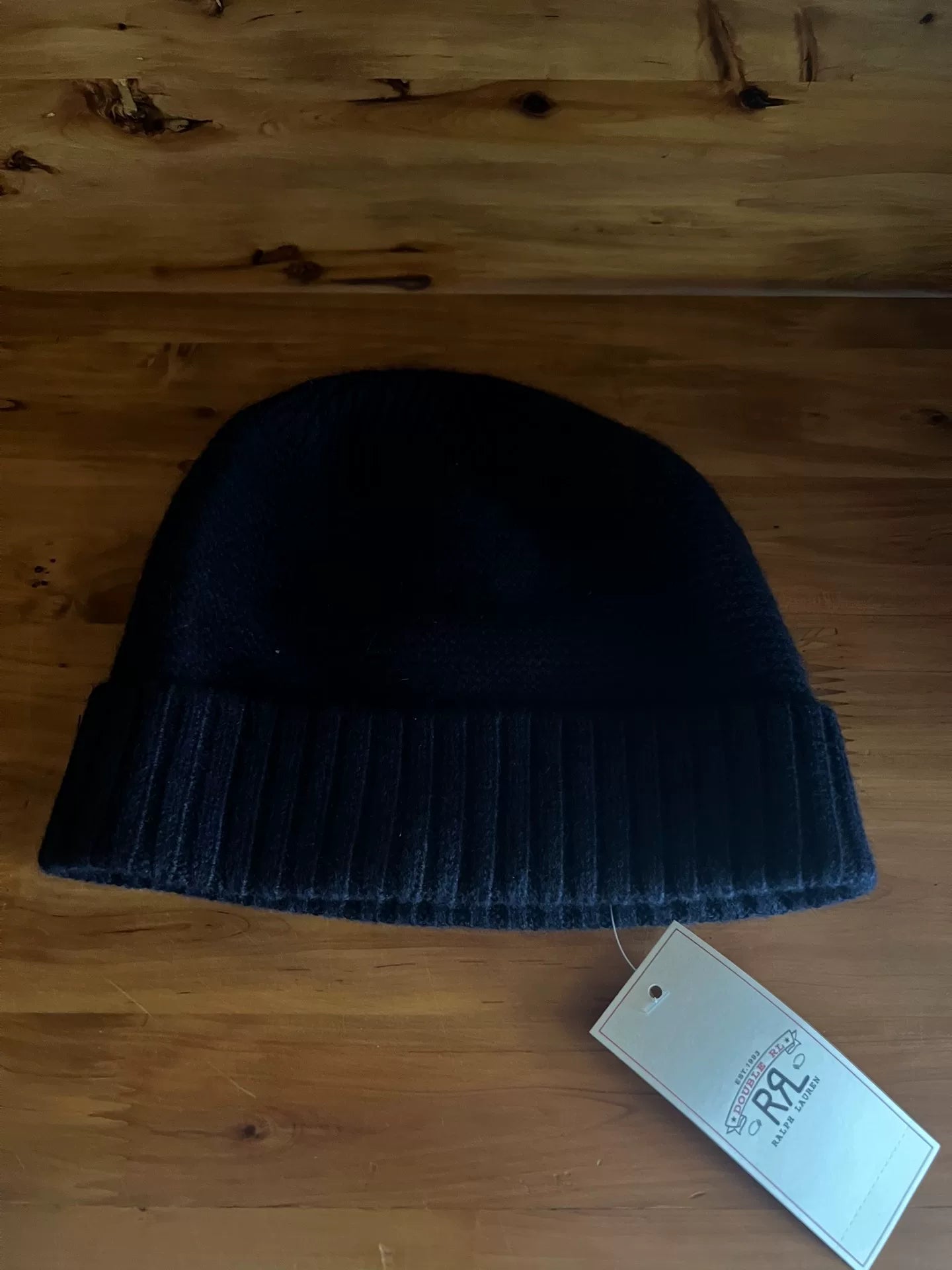 RRL Double RL Dark Blue Goat Wool Beanie