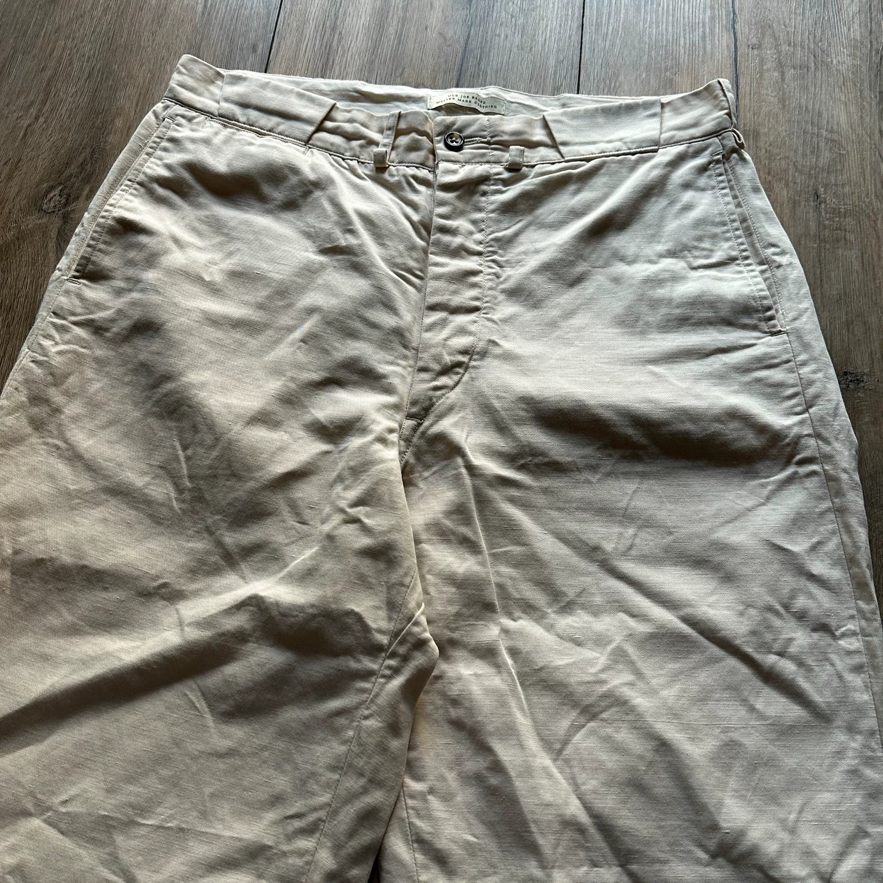 OLD JOE Cotton Linen White Pants
