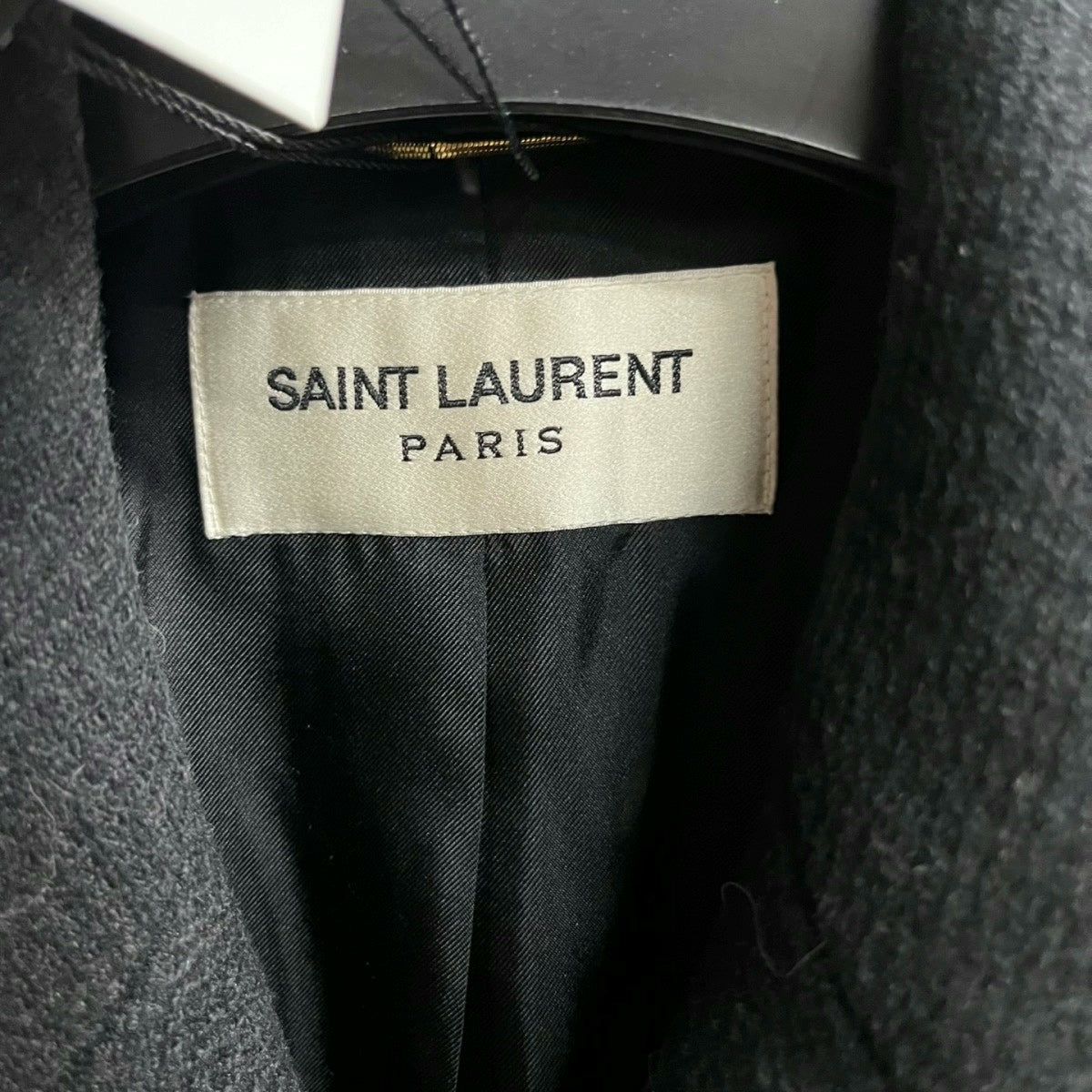 Saint Laurent Black Double-Breasted Coat