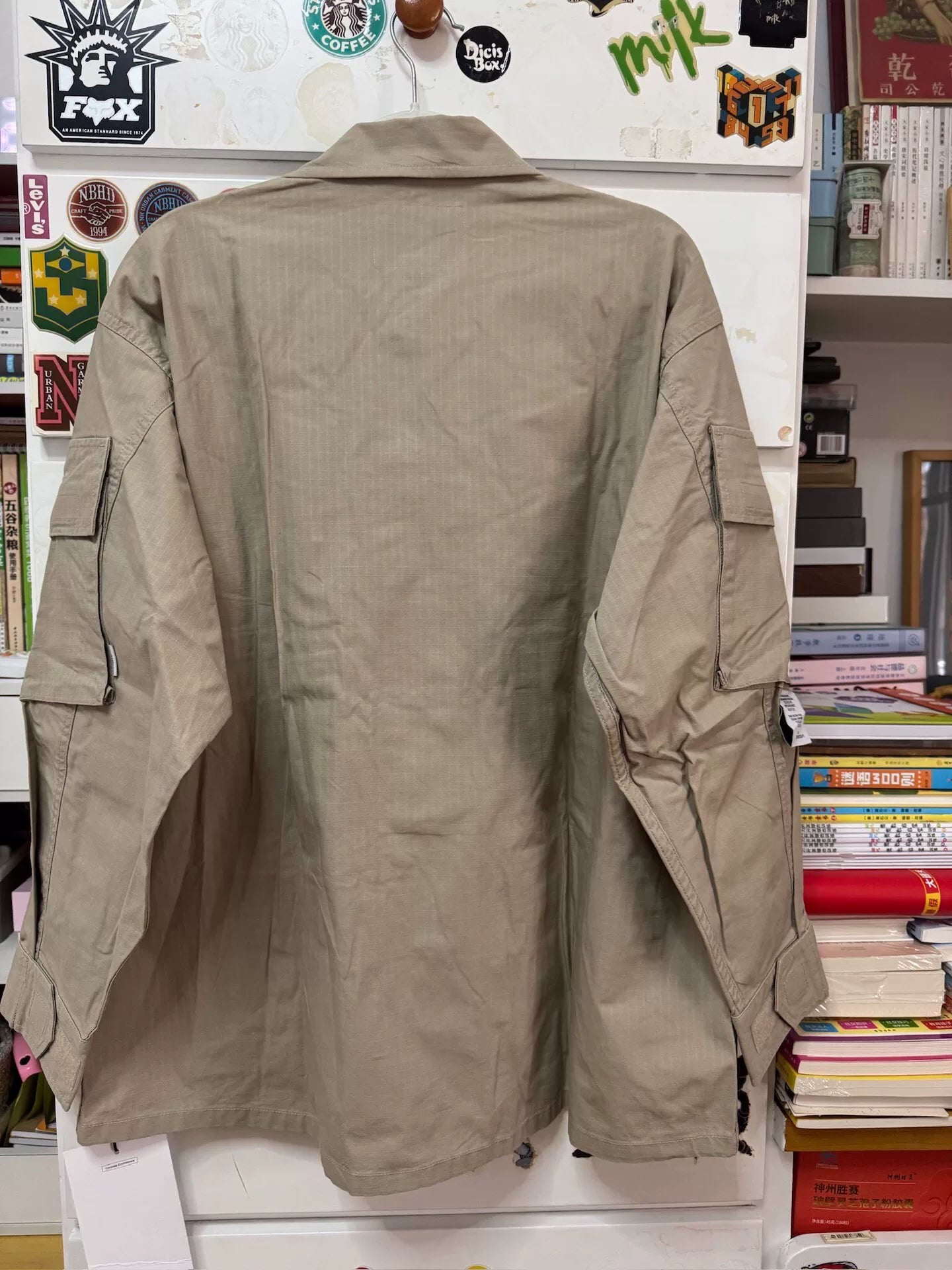 modular long sleeve cotton ripstop jacket