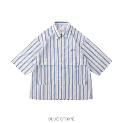 Visvim 20SS CORNET S/S Blue Stripe Shirt