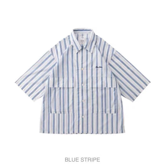Visvim 20SS CORNET S/S Blue Stripe Shirt