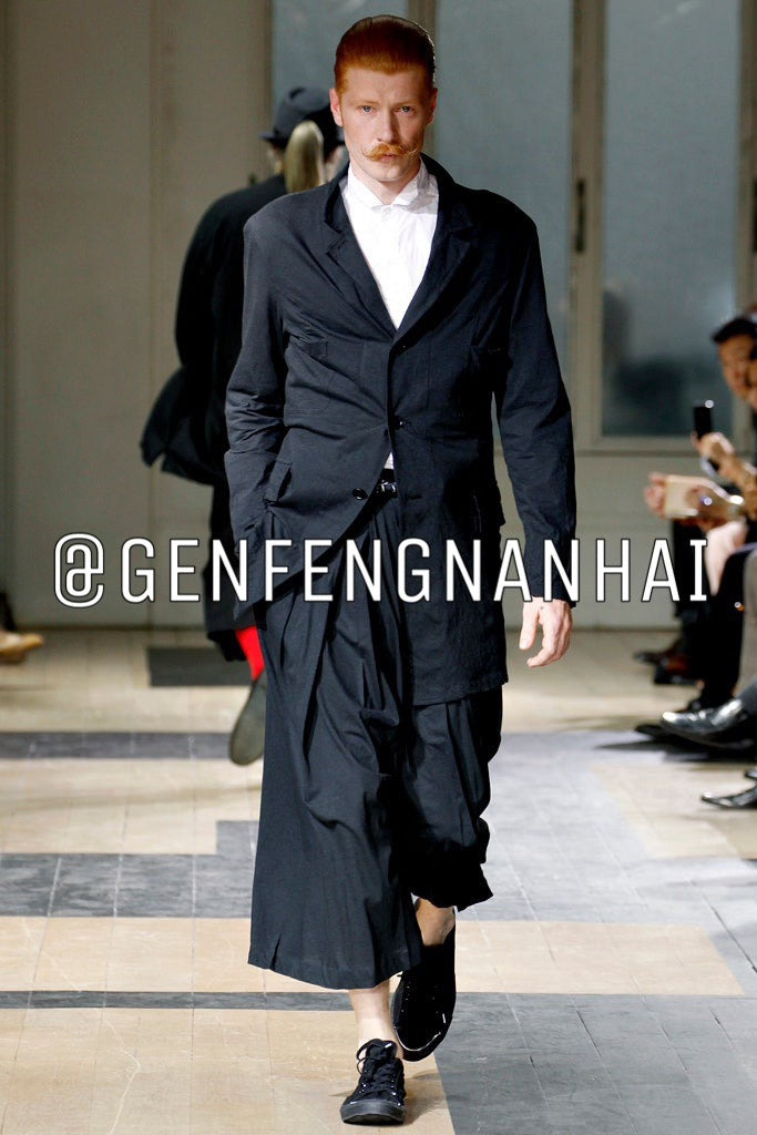 yohji yamamoto multi-panel trench coat