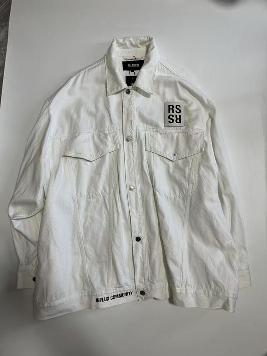 raf simons oversized white jacket