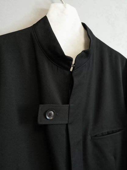 yohji yamamoto wool jacket with hidden buttons