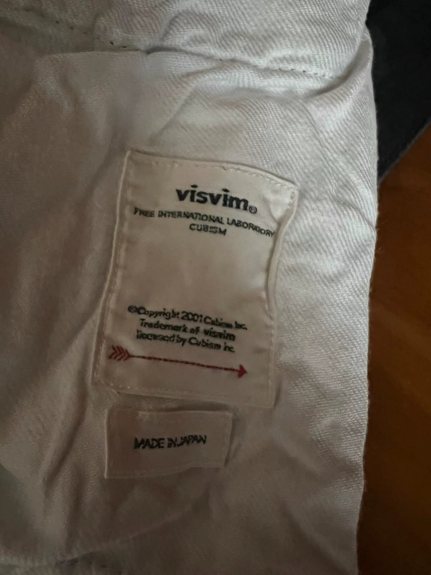 visvim fluxus navy cotton-linen pants