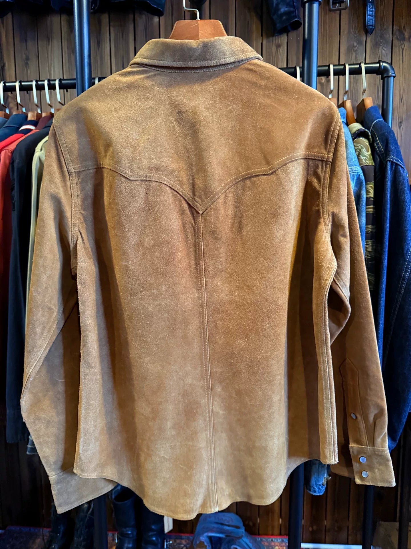 RRL Western Style Suede Shirt