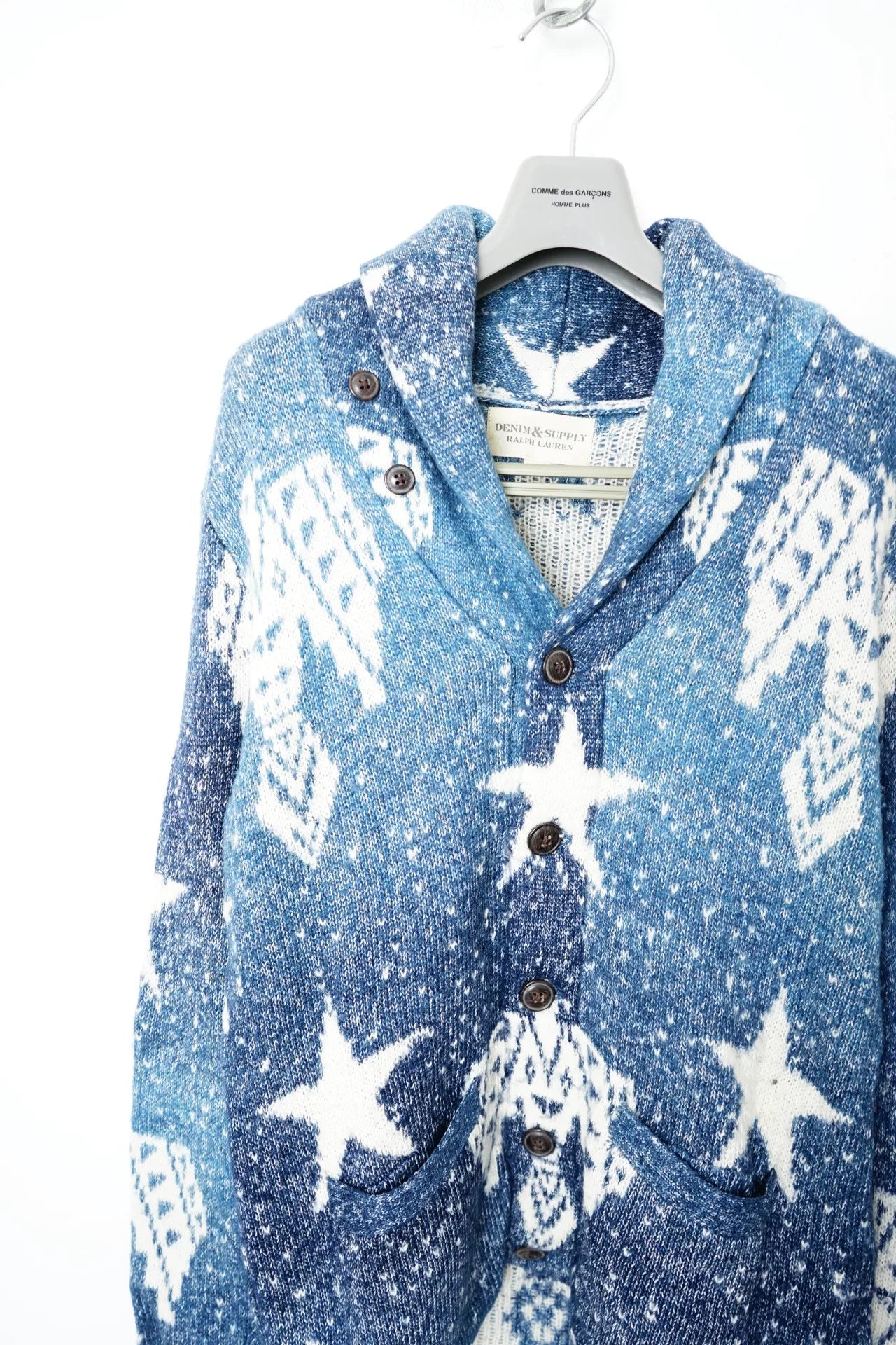 Denim Supply Discharge Knit Thunderbird Cardigan