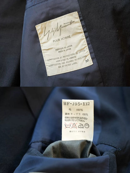 Yohji Yamamoto Wool Jacket Navy Blue