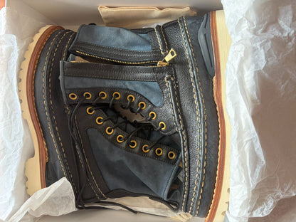 visvim grizzly boots folk navy