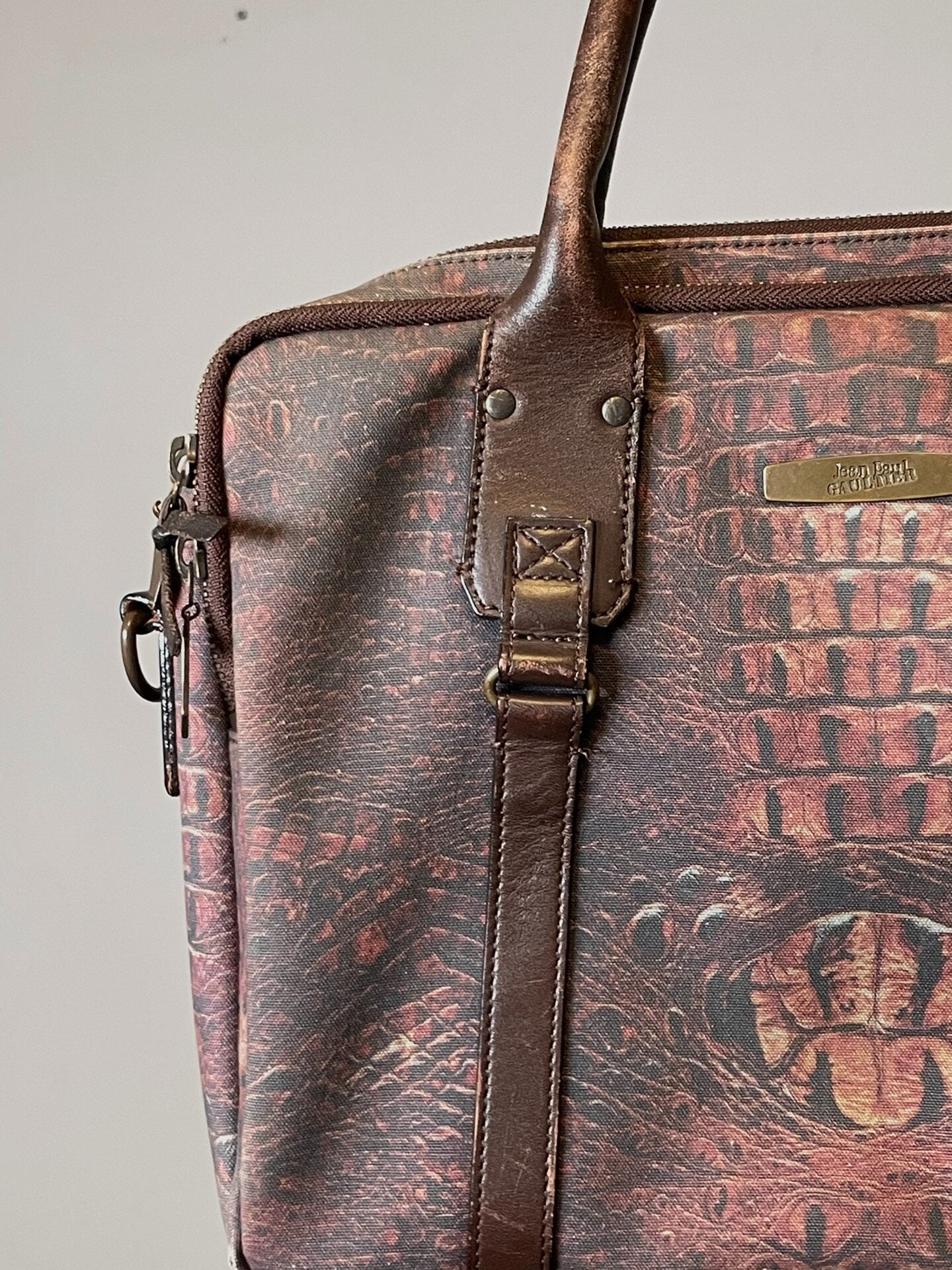 vintage 90s dragon print backpack by Gaultier
